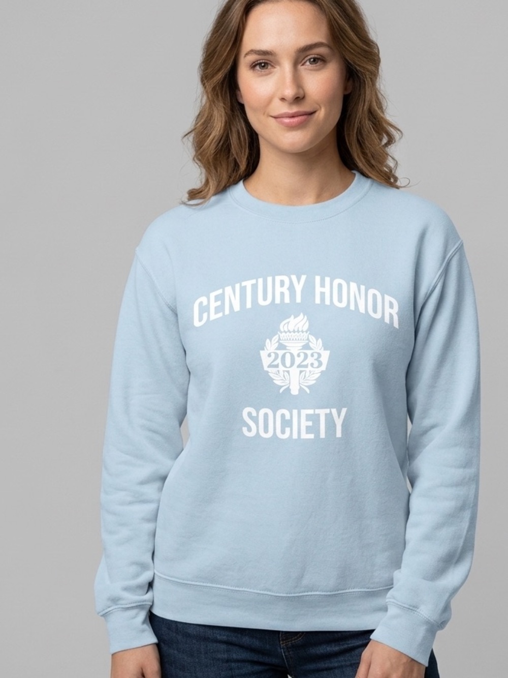 Gildan Light Blue Century Honor Society Crewneck Sweatshirt